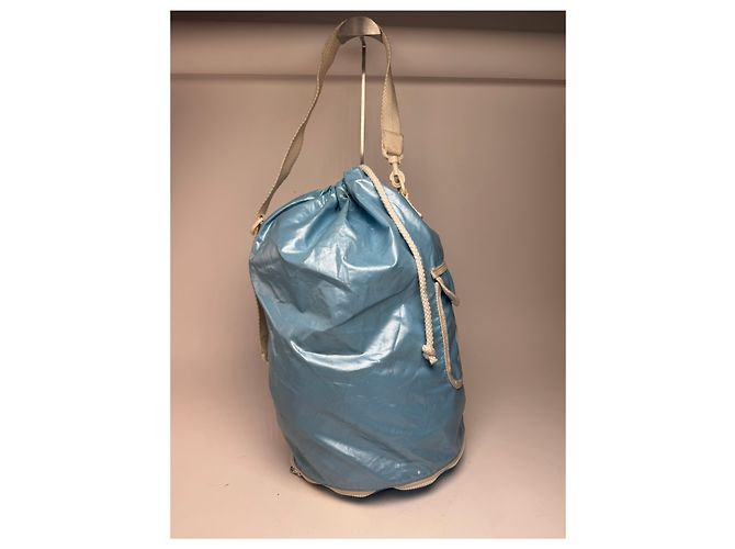 Vintage Courreges Paris Eisblaue Bucket Bag - Ansicht 3