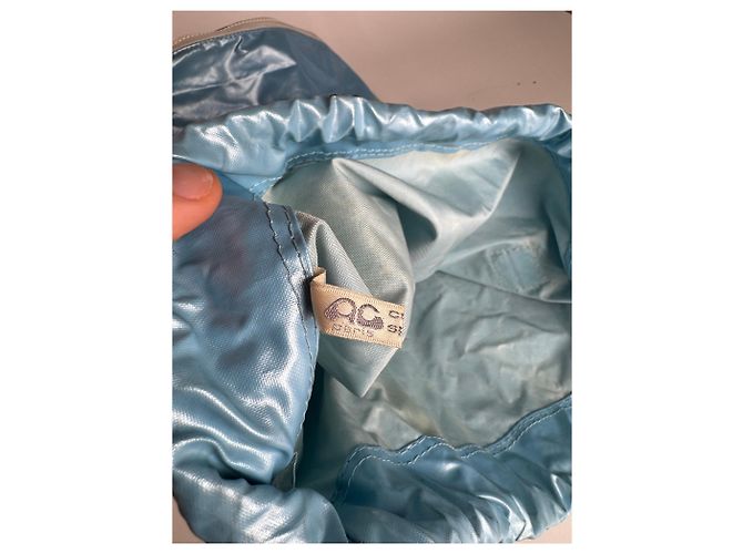 Vintage Courreges Paris Eisblaue Bucket Bag - Ansicht 4