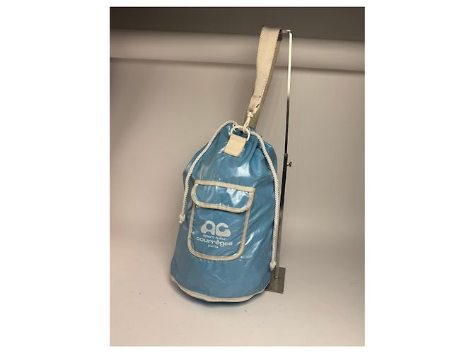 Vintage Courreges Paris Eisblaue Bucket Bag - Ansicht 9