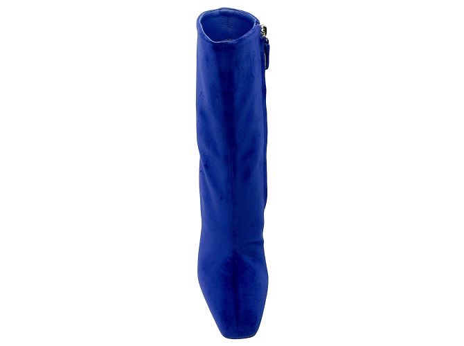 Stivaletti in velluto blu cobalto Alberta Ferretti - vista 4