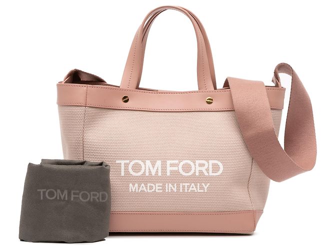 Tom Ford Braune Mini-Canvas-T-Schultertasche Fleisch - Ansicht 10