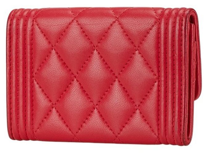 Estuche para tarjetas de visita de piel de cordero rosa Matelassé Chanel - vista 2
