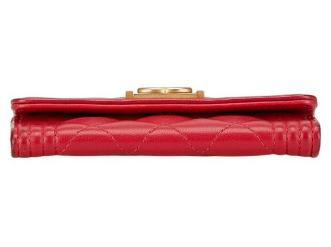 Estuche para tarjetas de visita de piel de cordero rosa Matelassé Chanel - vista 3