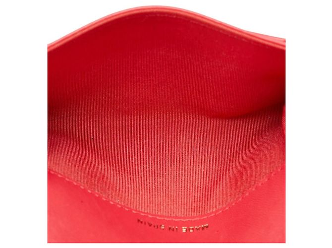 Estuche para tarjetas de visita de piel de cordero rosa Matelassé Chanel - vista 4