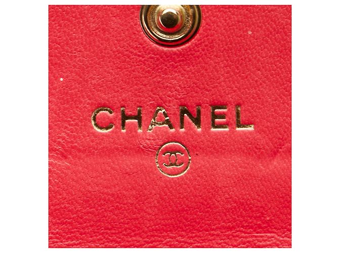 Estuche para tarjetas de visita de piel de cordero rosa Matelassé Chanel - vista 5