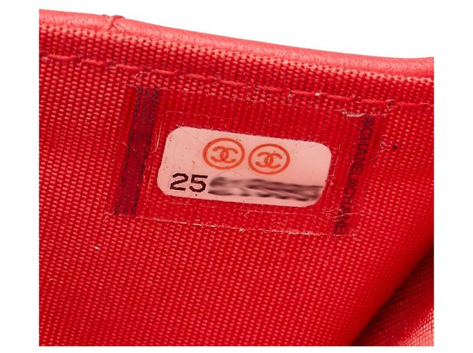 Estuche para tarjetas de visita de piel de cordero rosa Matelassé Chanel - vista 6