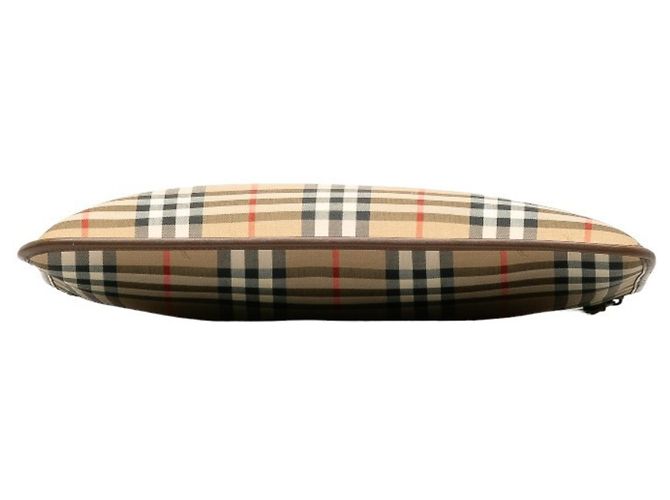 Borsa Clutch Burberry Nova Check Shadow Horse Beige - vista 4