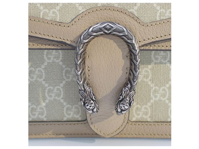 Gucci Borsa a mano e a spalla media Dionysus GG Supreme monogrammata Beige - vista 8