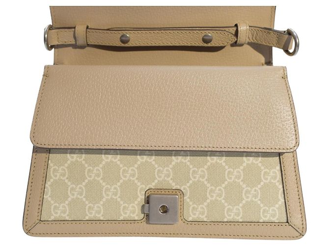 Gucci Borsa a mano e a spalla media Dionysus GG Supreme monogrammata Beige - vista 9