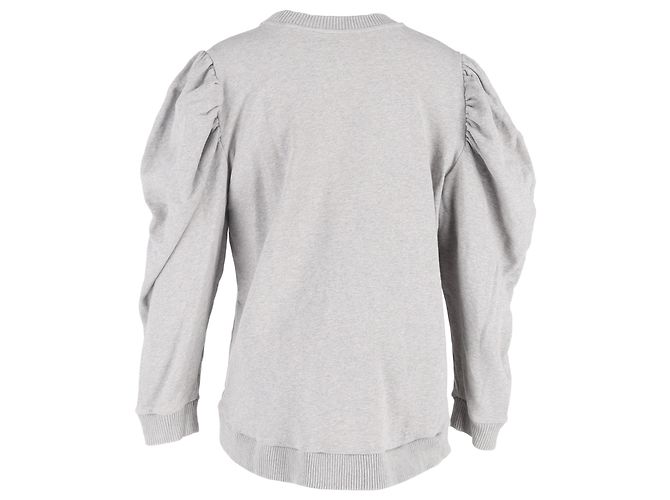 Marques Almeida Pullover mit gerafften Ärmeln aus grauer Baumwolle - view 3