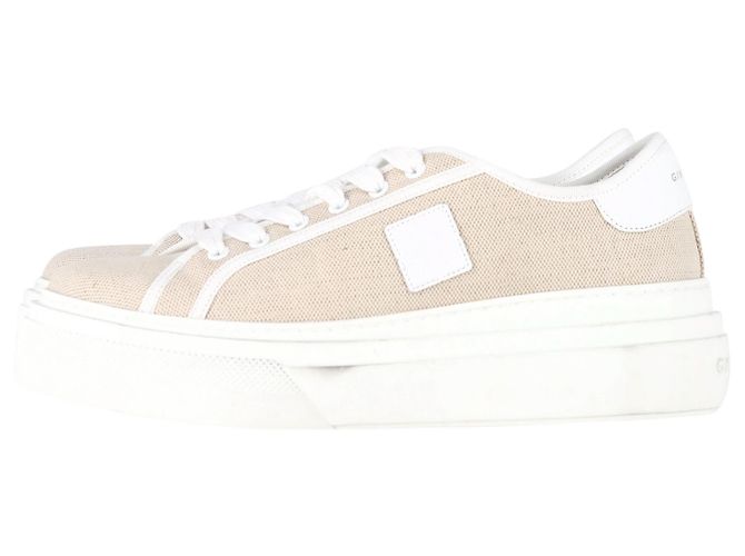 Givenchy City Platform Sneakers aus beigem Canvas - Ansicht 5