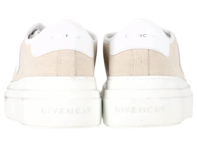 Givenchy City Platform Sneakers aus beigem Canvas - Ansicht 6