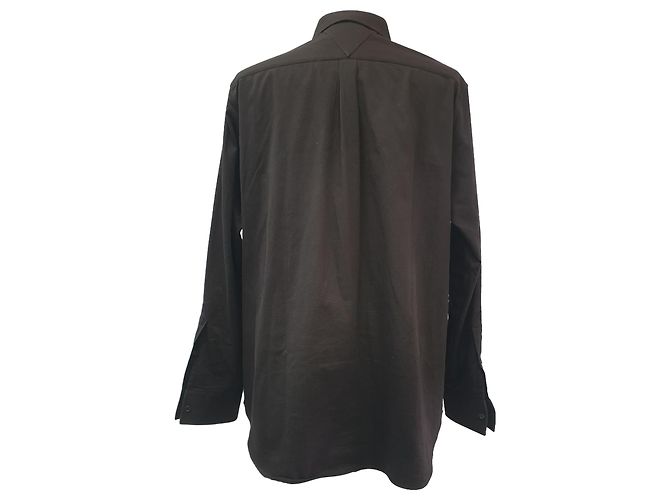 Camicia Bottonata Bottega Veneta in Cotone Marrone Rosso - vista 3
