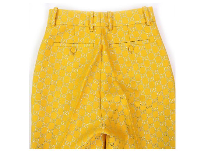 Gucci GG Jacquard Schlaghosen Gelb - Ansicht 4