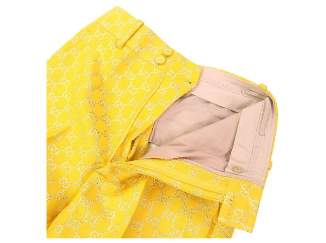 Gucci GG Jacquard Schlaghosen Gelb - Ansicht 5