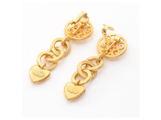 Orecchini a clip placcati in oro Chanel Coco Mark D'oro - vista 2