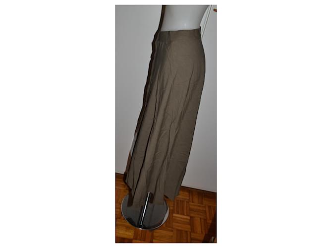 Falda maxi Max Mara caqui con botones - vista 2