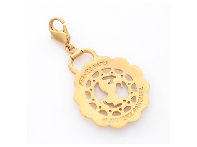 Collana Pendente Cavallo Fiore Hermès D'oro - vista 2