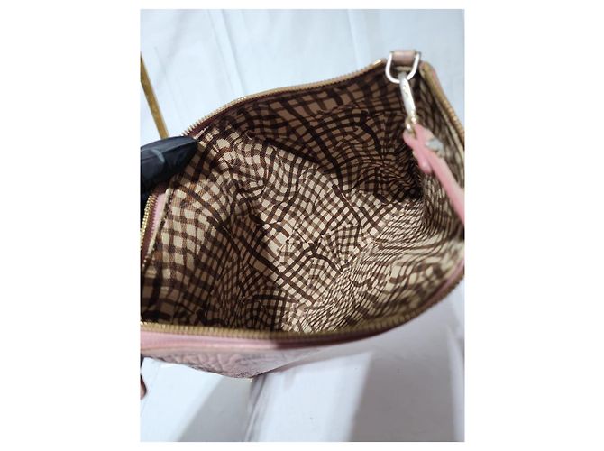 MCM Visetos Liz Shopper Pochette Rosa Chiaro - vista 11