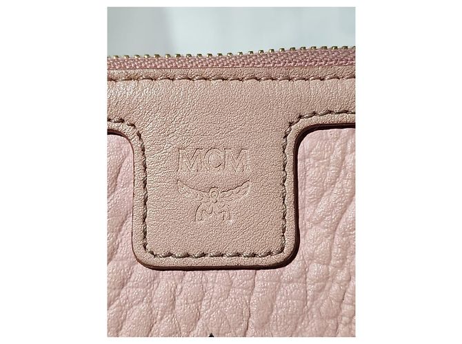 MCM Visetos Liz Shopper Pochette Rosa Chiaro - vista 6