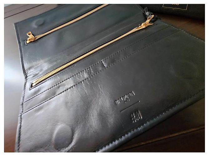 Clutch Balmain pour H&M in pelle argento Metallico Silver hardware - vista 4