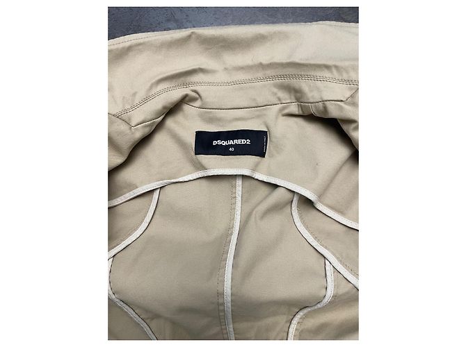 Giacca Dsquared2 Beige in Cotone - vista 3
