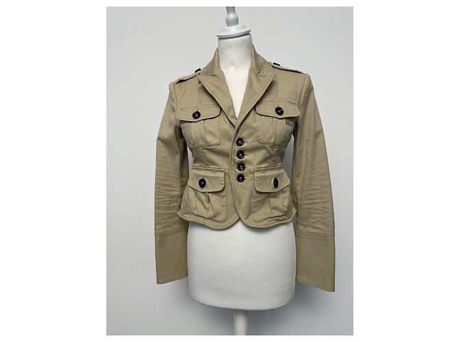 Giacca Dsquared2 Beige in Cotone - vista 6