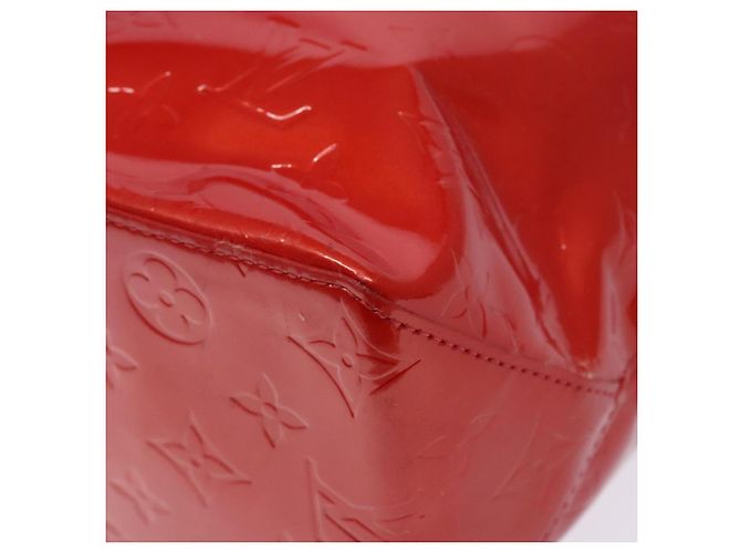 LOUIS VUITTON Monogram Vernis Reade MM Borsa a Mano Rossa M91086 LV Auth gh574 Rosso - vista 15