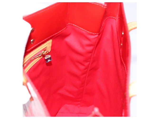 LOUIS VUITTON Monogram Vernis Reade MM Borsa a Mano Rossa M91086 LV Auth gh574 Rosso - vista 18