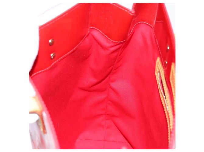 LOUIS VUITTON Monogram Vernis Reade MM Borsa a Mano Rossa M91086 LV Auth gh574 Rosso - vista 19
