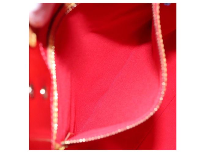 LOUIS VUITTON Monogram Vernis Reade MM Borsa a Mano Rossa M91086 LV Auth gh574 Rosso - vista 20