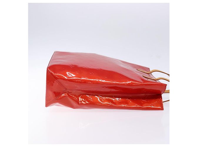 LOUIS VUITTON Monogram Vernis Reade MM Borsa a Mano Rossa M91086 LV Auth gh574 Rosso - vista 3