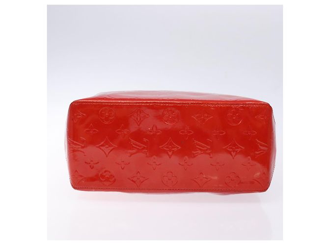 LOUIS VUITTON Monogram Vernis Reade MM Borsa a Mano Rossa M91086 LV Auth gh574 Rosso - vista 5