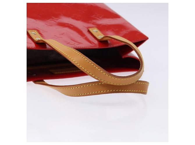 LOUIS VUITTON Monogram Vernis Reade MM Borsa a Mano Rossa M91086 LV Auth gh574 Rosso - vista 7