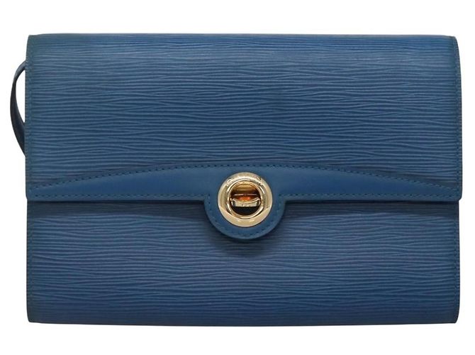 LOUIS VUITTON Epi Pochette Arche Borsa a Spalla Blu M52575 LV Auth ep10558 - vista 13