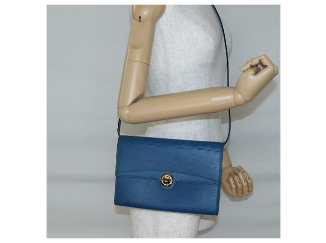 LOUIS VUITTON Epi Pochette Arche Borsa a Spalla Blu M52575 LV Auth ep10558 - vista 22
