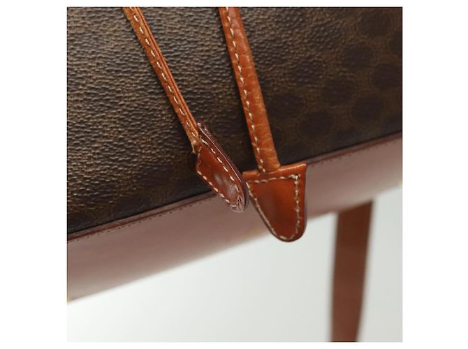 Céline CELINE Macadam Canvas Schultertasche aus PVC-Leder Braun Gold Auth 141339 Golden - Ansicht 20
