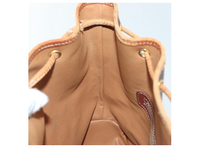 Céline CELINE Macadam Canvas Schultertasche aus PVC-Leder Braun Gold Auth 141339 Golden - Ansicht 23