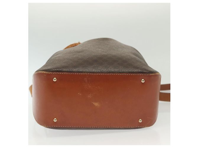Céline CELINE Macadam Canvas Schultertasche aus PVC-Leder Braun Gold Auth 141339 Golden - Ansicht 5