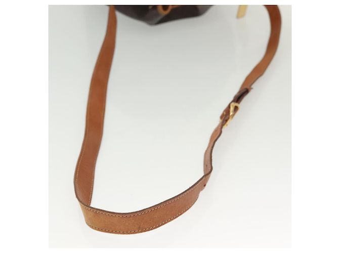 Céline CELINE Macadam Canvas Schultertasche aus PVC-Leder Braun Gold Auth 141339 Golden - Ansicht 7