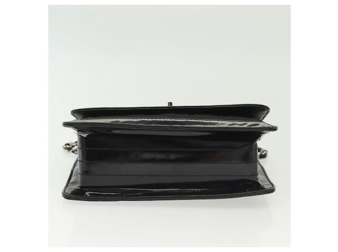 CHANEL Borsa a Spalla Matelassé in Tela e Pelle Nera Argento CC Auth bs28854 Nero - vista 5