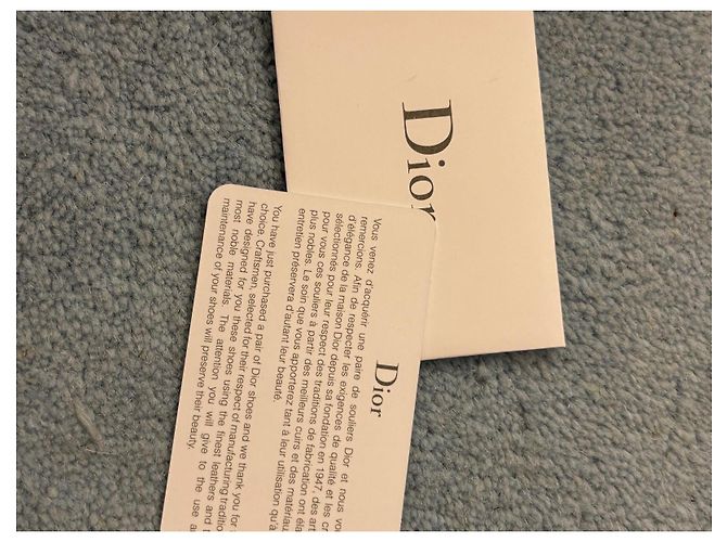 Sandali Christian Dior in pelle kaki Cachi - vista 10