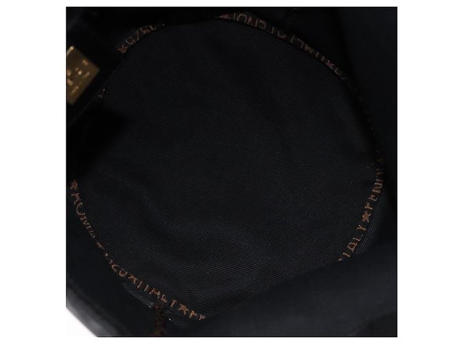 Borsa a mano FENDI in tela nera marrone oro Auth bs28908 Nero D'oro - vista 11