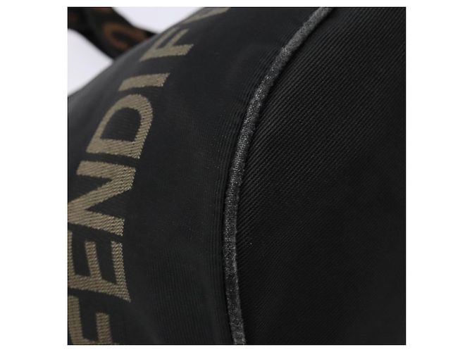 Borsa a mano FENDI in tela nera marrone oro Auth bs28908 Nero D'oro - vista 14
