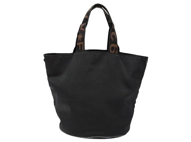 Borsa a mano FENDI in tela nera marrone oro Auth bs28908 Nero D'oro - vista 2