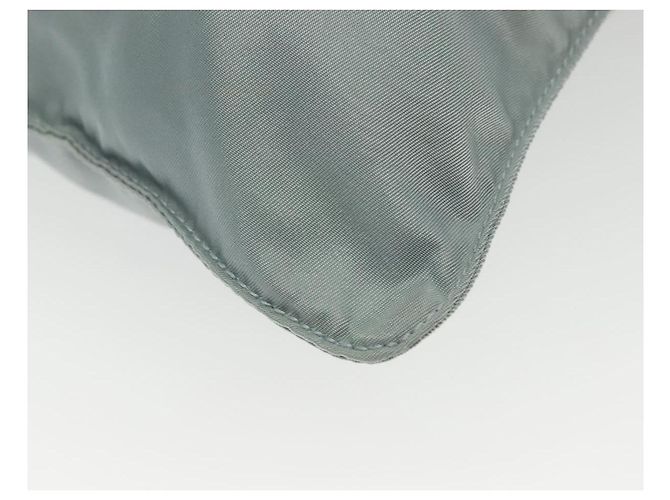 PRADA Schultertasche aus Nylon Hellblau Silber Authentisch ep10502 - Ansicht 14