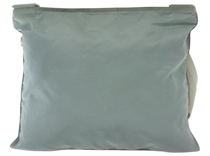 PRADA Schultertasche aus Nylon Hellblau Silber Authentisch ep10502 - Ansicht 2
