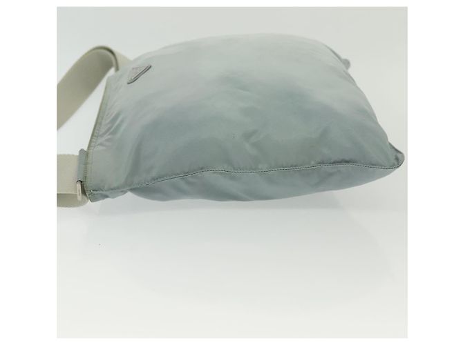 PRADA Schultertasche aus Nylon Hellblau Silber Authentisch ep10502 - Ansicht 4