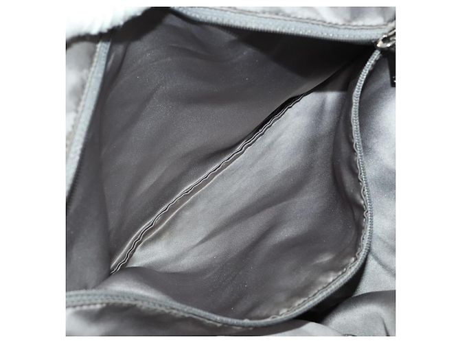 Borsa a spalla in raso nero e argento CC Auth 138568 con catena 2.55 e nastro CHANEL - vista 23
