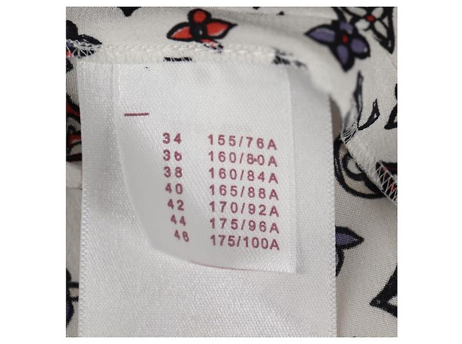 LOUIS VUITTON Bluse Seide Weiß LV Auth 137476M - Ansicht 13
